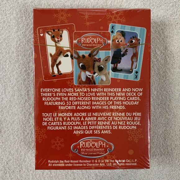 The Office Christmas, Rudolph the Red Nose Reindeer Playing Cards 2 Packs Cartas - Picture 5 of 5